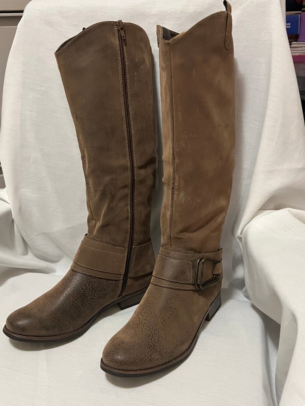 Maurices Gabby Wide Leg Big Buckle Boot Women's NIB 10M